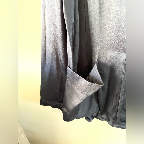 Raquel Allegra Silky Viscose-Rayon Jacket Blazer in Navy Blue Size 3 - Picture 6 of 15